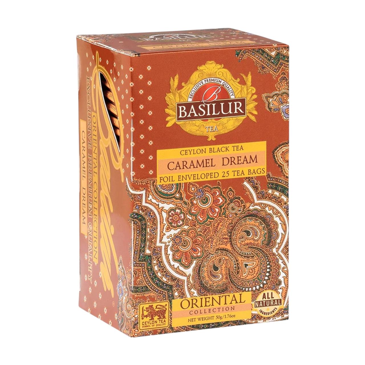 Té Negro Caramel Dreams Basilur 25 Bolsas – Té Ceylon con Caramelo Toffe