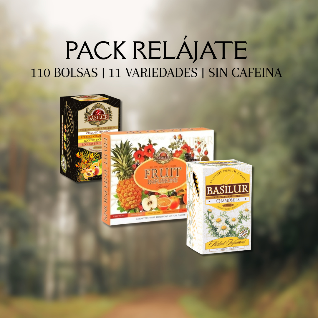 Pack Relájate | 110 Bolsas Sin Cafeína | Infusiones Basilur