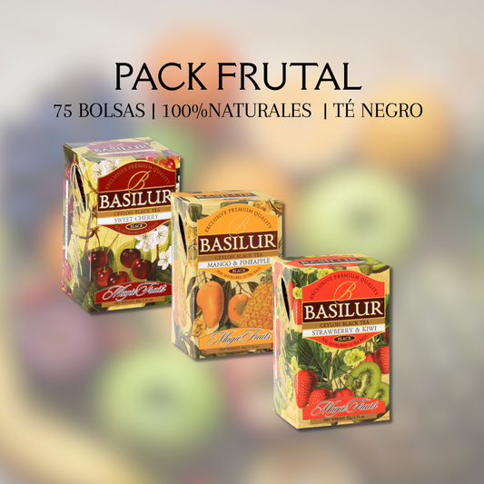 Pack Frutal Té Negro | 75 Bolsas | Sabor Natural Basilur