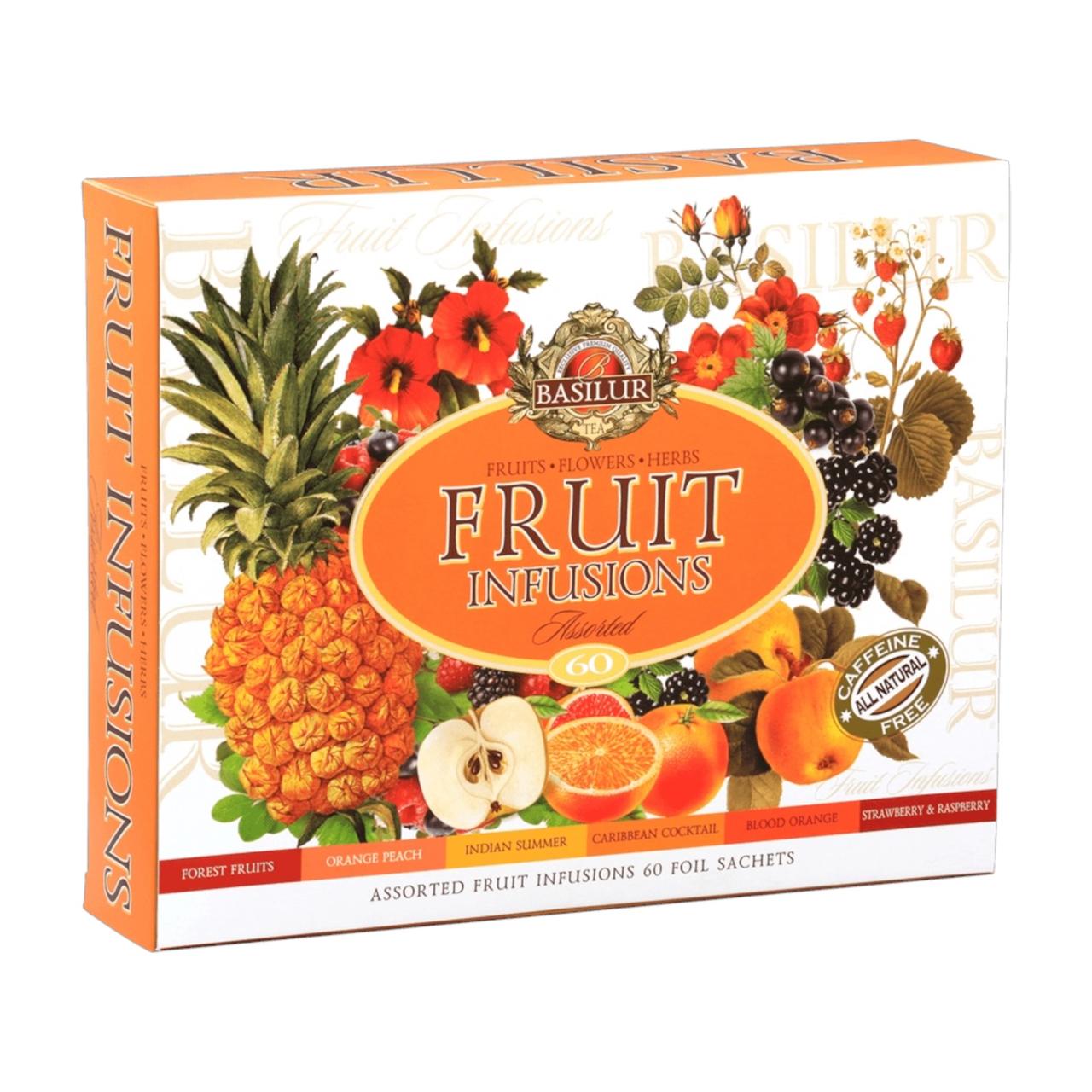 Fruit Infusions Assorted Basilur 60 Bolsas – Infusiones Frutales Sin Cafeína
