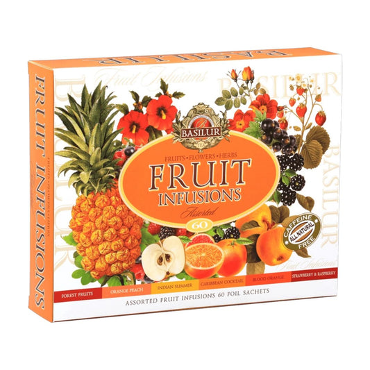 Fruit Infusions Assorted Basilur 60 Bolsas – Infusiones Frutales Sin Cafeína