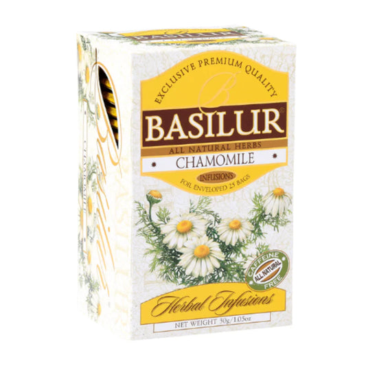 Infusión de Manzanilla Basilur Chamomile 25 Bolsas – 100% Flores Puras