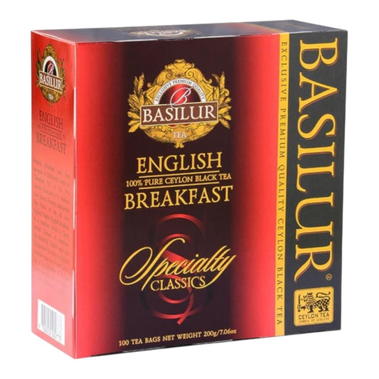 Té English Breakfast Basilur 100 Bolsas – Té Negro Ceylon Premium