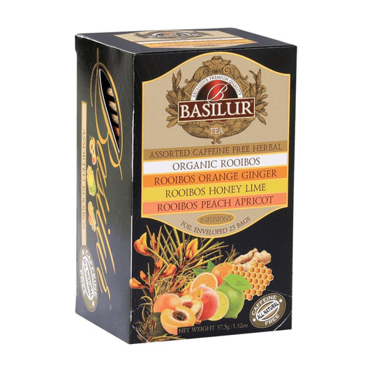 Rooibos Assorted Basilur 25 Bolsas – Infusión Rooibos Surtida Sin Cafeína