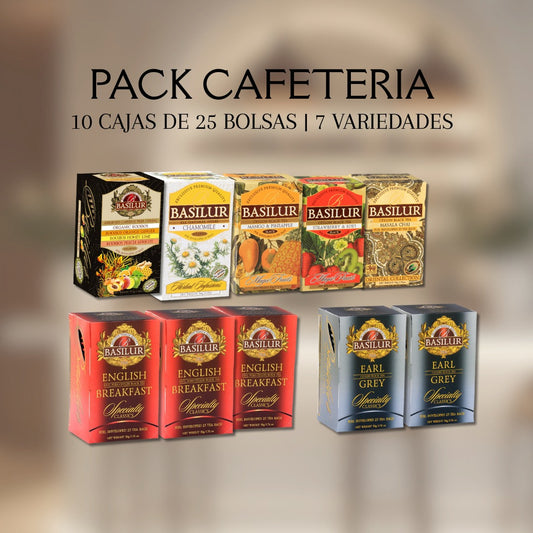 Pack Té Surtido Horeca Basilur | 10 cajas de 25 bolsas | 250 Bolsas | Solución para Cafeterías 10 cajas de 25 bolsas